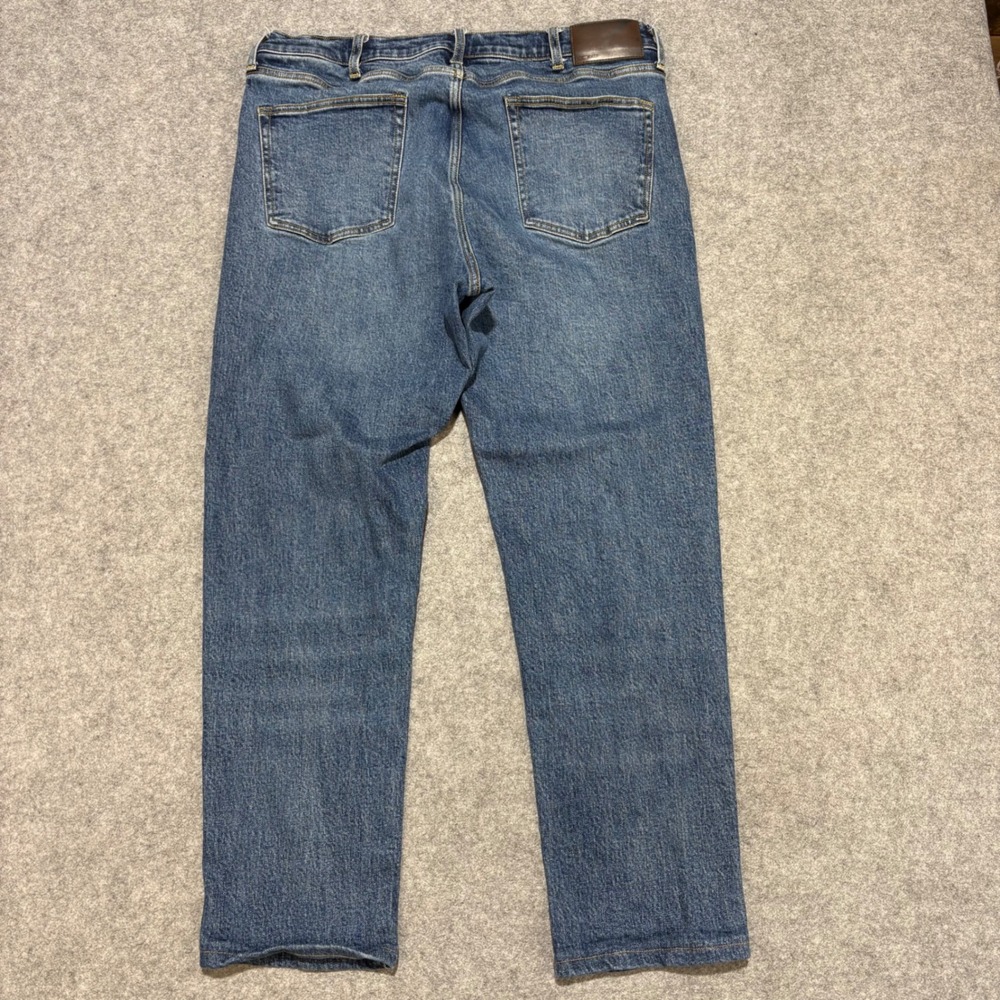 Lands End Square Rigger Slim Fit Jeans Mens 36 Medium Wash Blue Denim